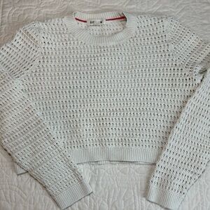 Boden Cropped Crochet Jumper Warm Ivory Women’s Size Large